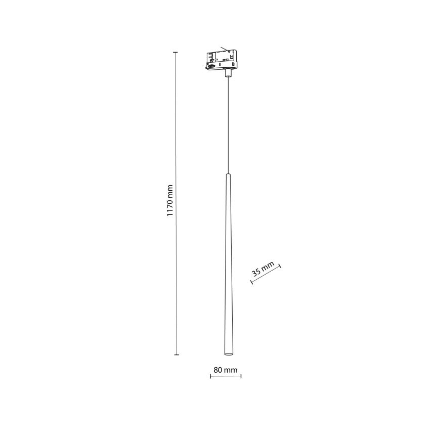 Lámpara colgante para sistema de rieles trifásico PIANO 1xG9/8W/230V dorado/negro