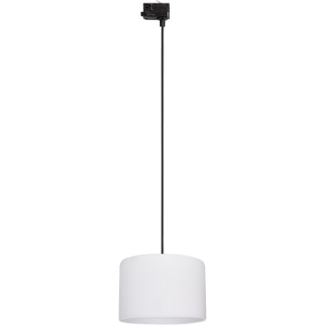 Lámpara colgante para sistema de rieles trifásico TRACER 1xE27/15W/230V diá. 30 cm negro/blanco