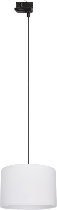 Lámpara colgante para sistema de rieles trifásico TRACER 1xE27/15W/230V diá. 30 cm negro/blanco