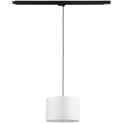 Lámpara colgante para sistema de rieles trifásico TRACER 1xE27/15W/230V diá. 30 cm negro/blanco