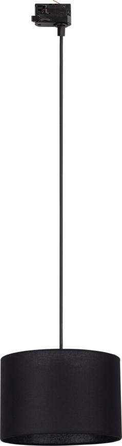 Lámpara colgante para sistema de rieles trifásico TRACER 1xE27/15W/230V diá. 30 cm negro