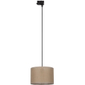 Lámpara colgante para sistema de rieles trifásico TRACER 1xE27/15W/230V diá. 30 cm negro/marrón