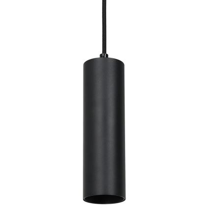 Lámpara colgante para sistema de rieles trifásicos PIPE 1xGU10/25W/230V negro