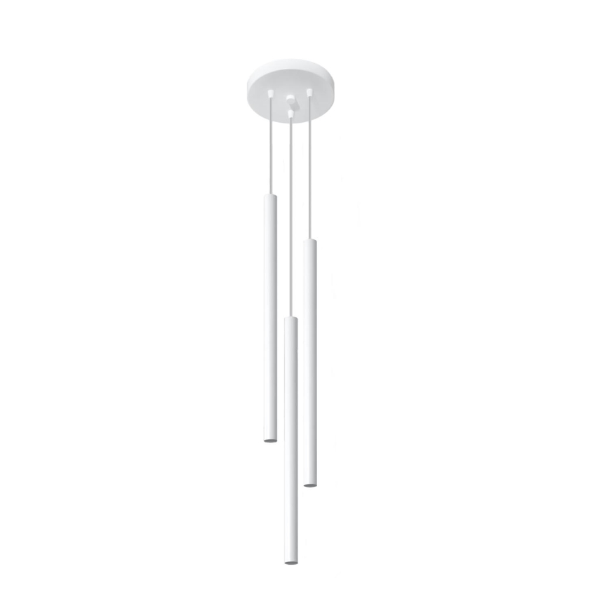 Lámpara colgante PASTELO 3xG9/12W/230V blanca