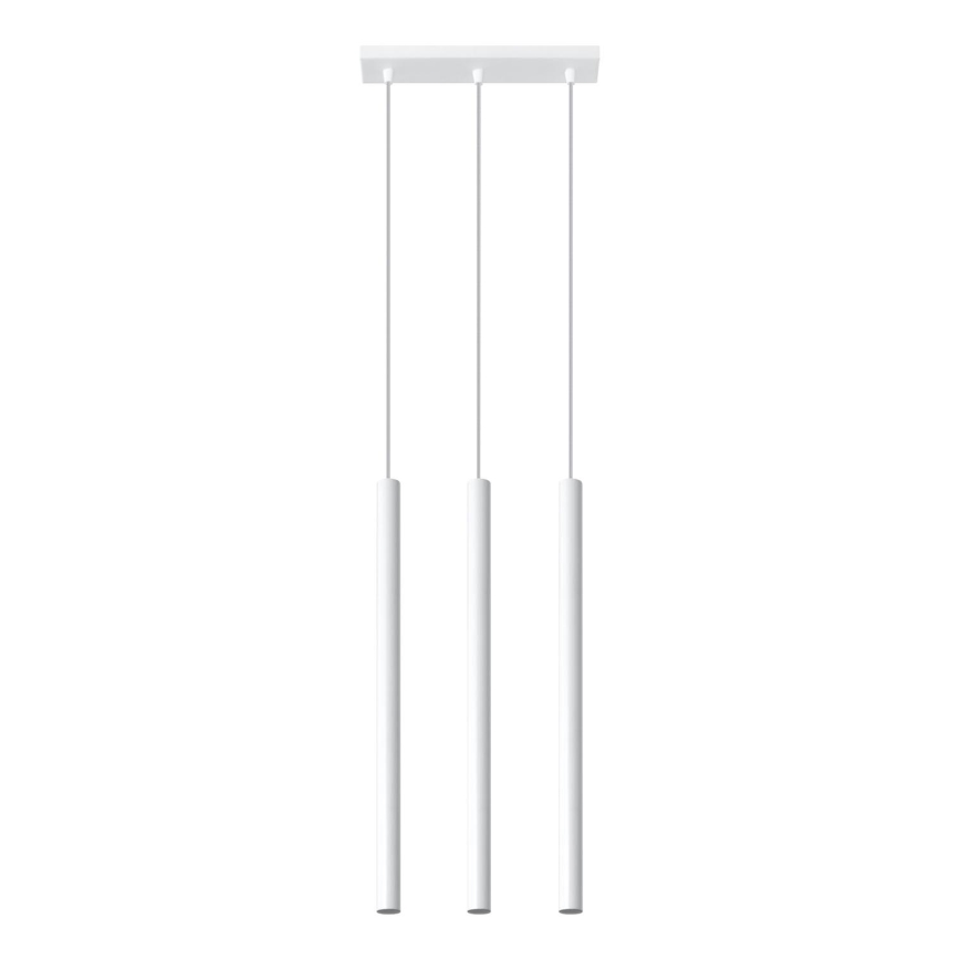 Lámpara colgante PASTELO 3xG9/8W/230V blanco