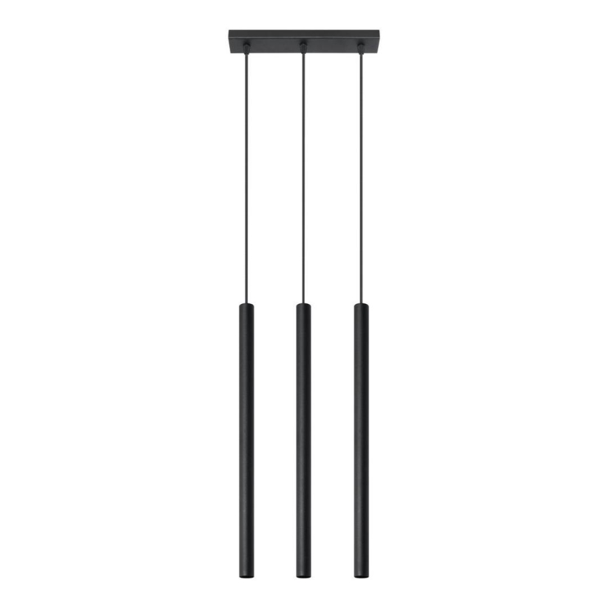 Lámpara colgante PASTELO 3xG9/8W/230V negro