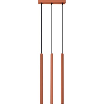 Lámpara colgante PASTELO 3xG9/8W/230V rojo