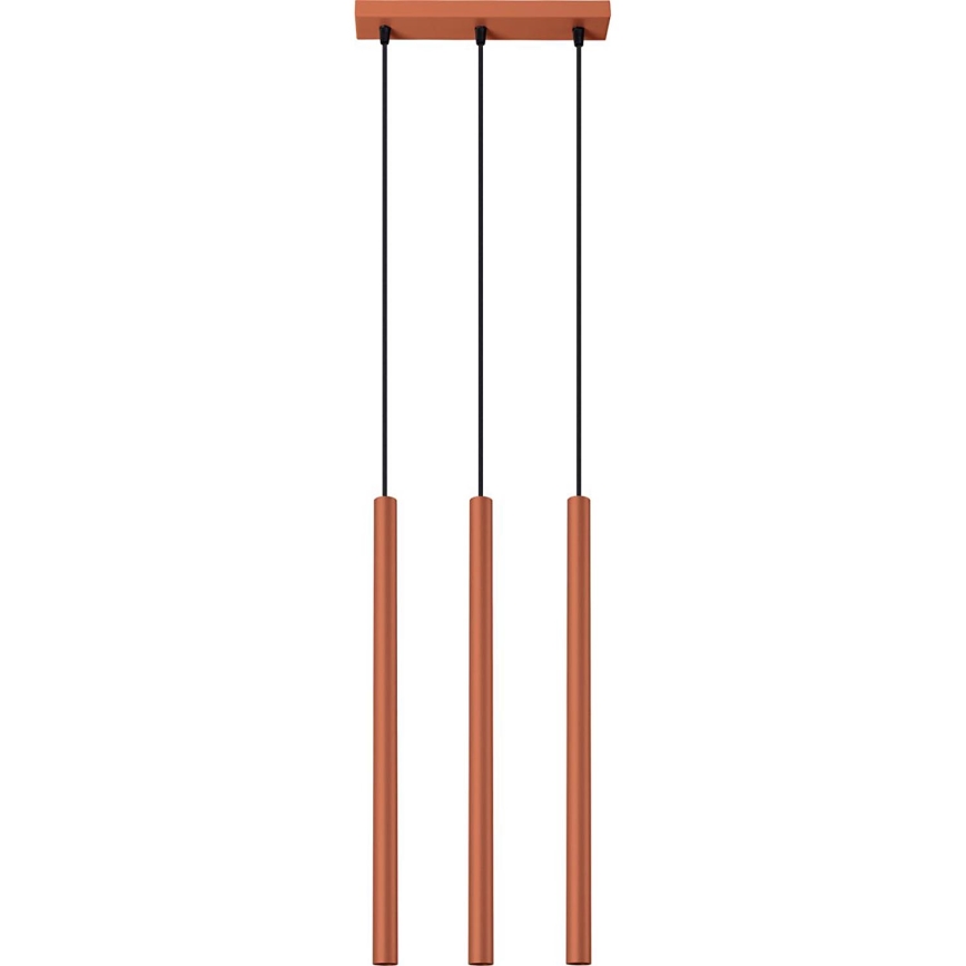 Lámpara colgante PASTELO 3xG9/8W/230V rojo