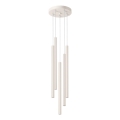 Lámpara colgante PASTELO 5xG9/8W/230V color crema