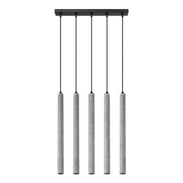 Lámpara colgante PASTELO 5xG9/8W/230V concreto