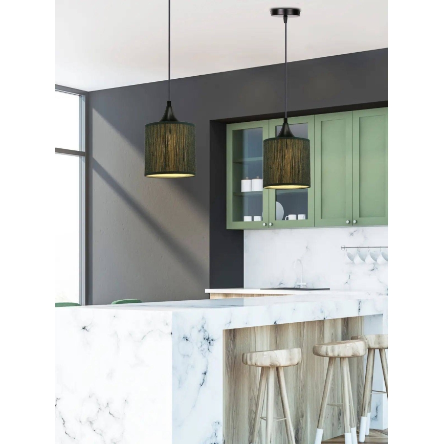 Lámpara colgante PATTI 1xE27/60W/230V diá. 15 cm Verde