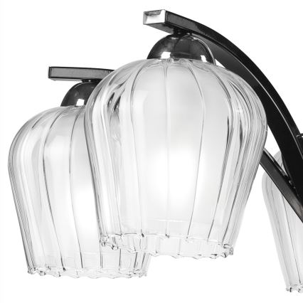 Lámpara colgante PAULA 5xE27/60W/230V negro