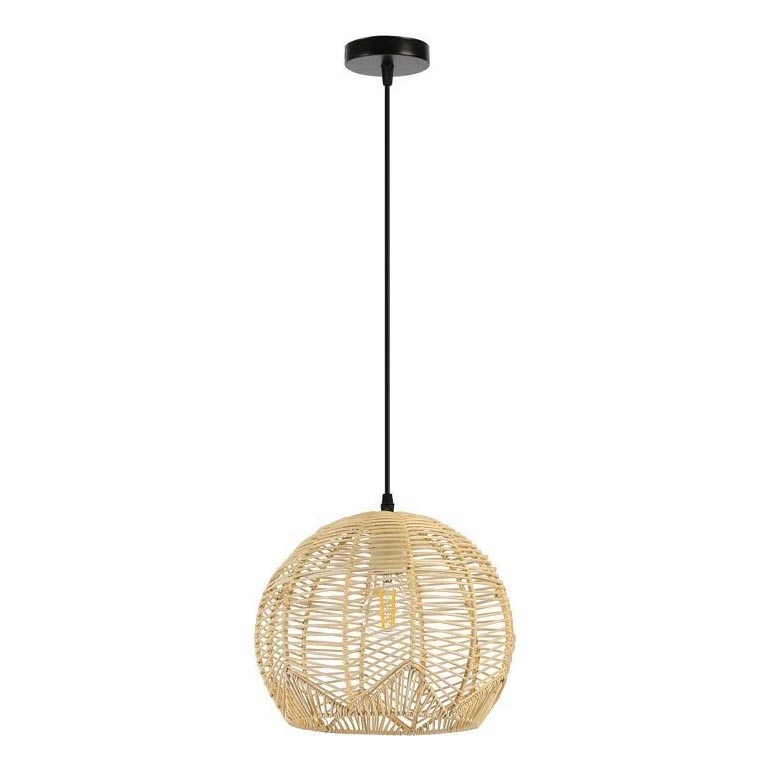Lámpara colgante PELO 1xE27/40W/230V diá. 30 cm ratán