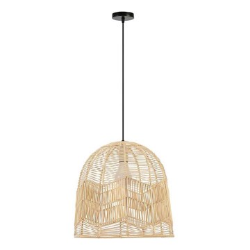 Lámpara colgante PELO 1xE27/40W/230V diá. 50 cm ratán