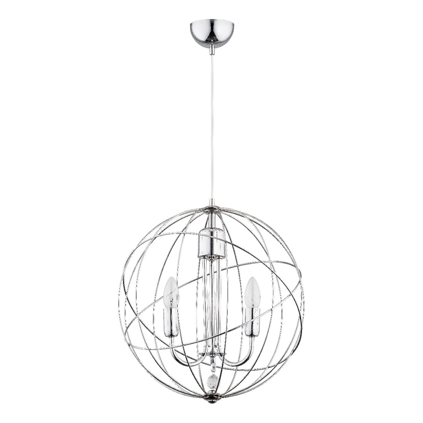 Lámpara colgante PIKO 3xE14/10W/230V cromo brillante