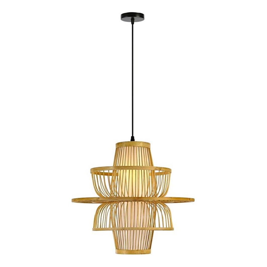 Lámpara colgante PINCHOS 1xE27/40W/230V diá. 45 cm bambú