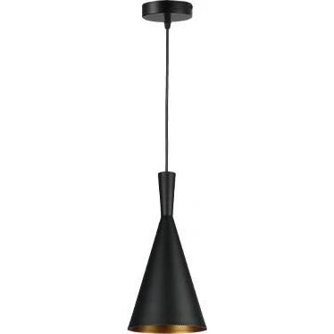 Lámpara colgante PINIO 1xE27/60W/230V diá. 19 cm negro