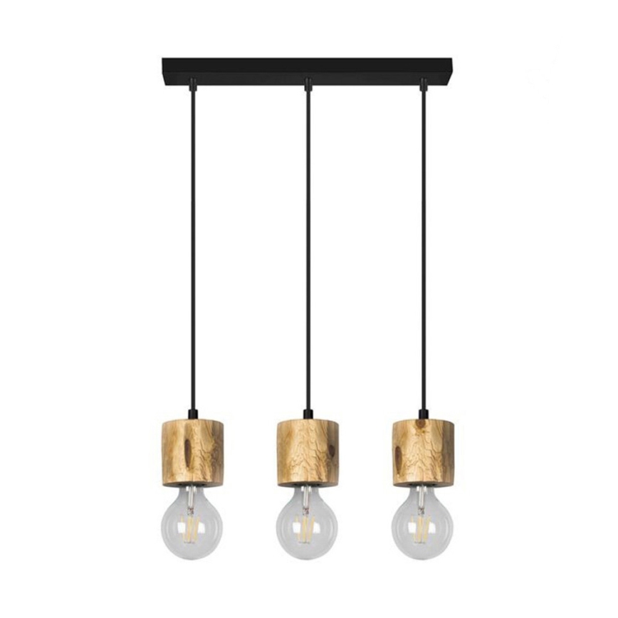 Lámpara colgante PINO 3xE27/60W/230V pino