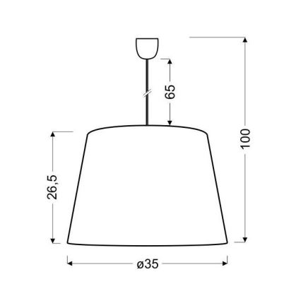 Lámpara colgante PLATINO 1xE27/60W/230V