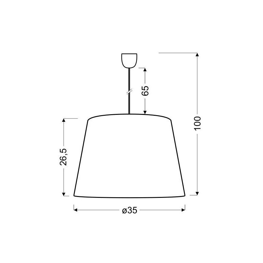 Lámpara colgante PLATINO 1xE27/60W/230V