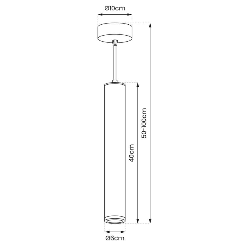 Lámpara colgante PORTER 1xGU10/8W/230V blanco