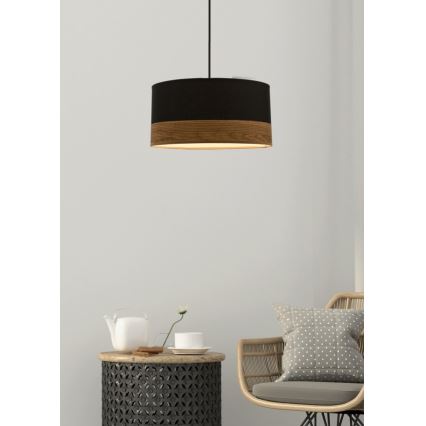 Lámpara colgante PORTO 1xE27/60W/230V negro/marrón