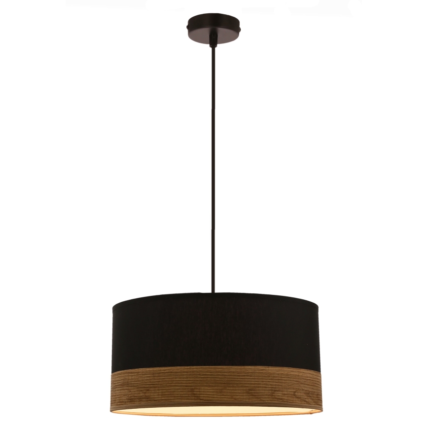 Lámpara colgante PORTO 1xE27/60W/230V negro/marrón