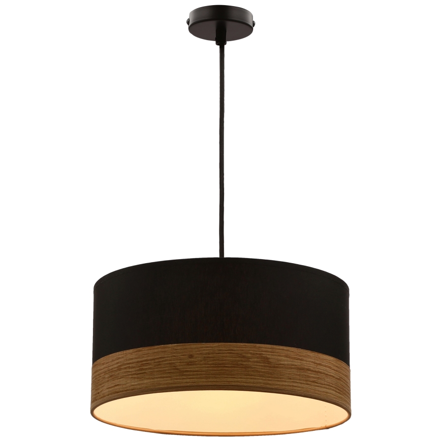 Lámpara colgante PORTO 1xE27/60W/230V negro/marrón