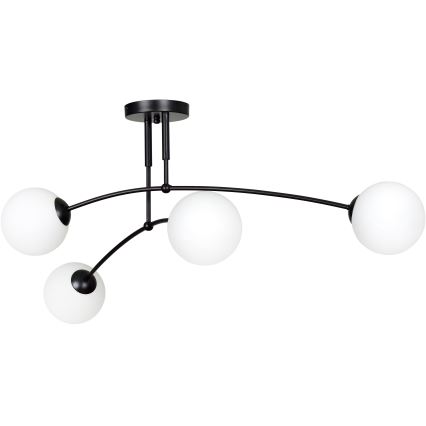 Lámpara colgante PREGOS 4xE14/10W/230V negro