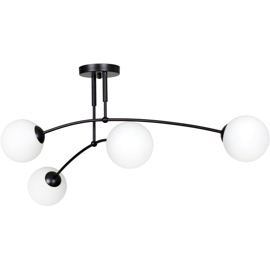 Lámpara colgante PREGOS 4xE14/10W/230V negro