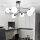 Lámpara colgante PREGOS 6xE14/10W/230V negro/blanco