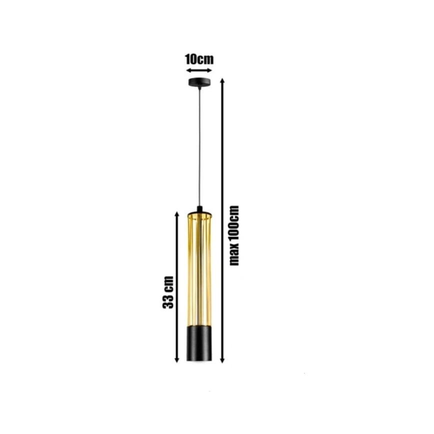 Lámpara colgante PRESCOT 1xGU10/40W/230V dorado