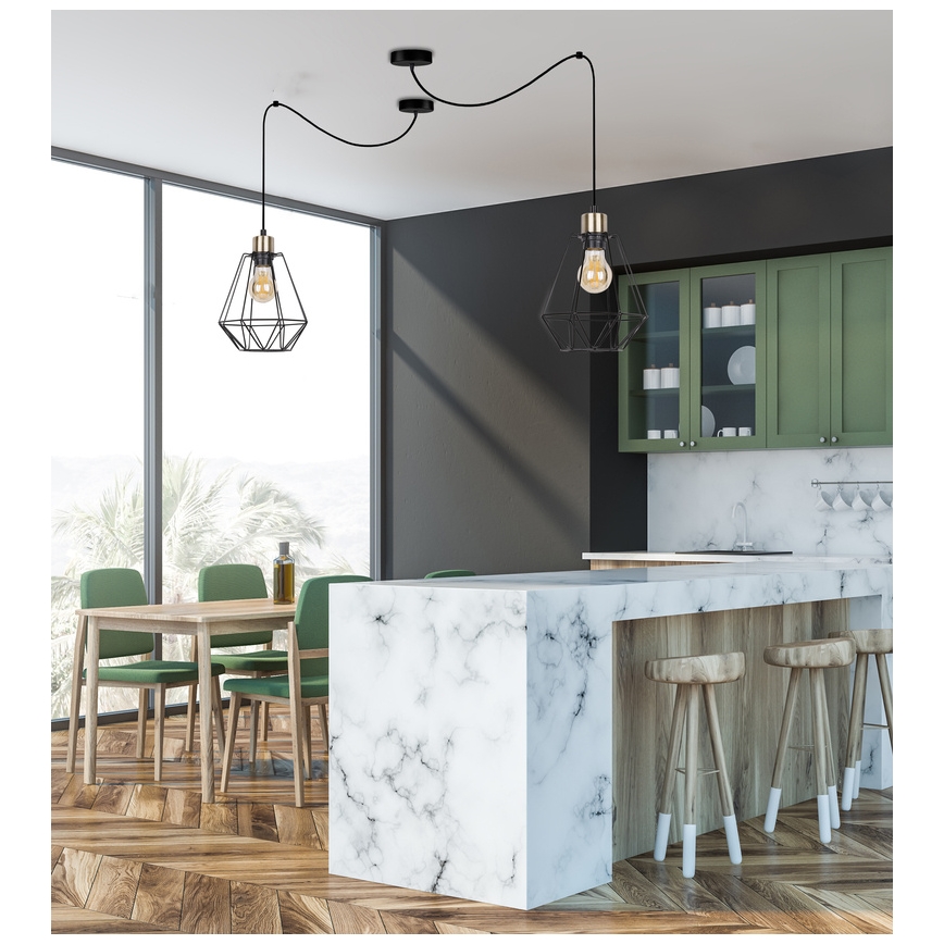 Lámpara colgante PRIMO 1xE27/60W/230V araña