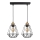 Lámpara colgante PRIMO 2xE27/60W/230V negro/dorado