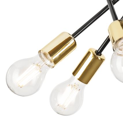 Lámpara colgante PRIYA 5xE27/15W/230V negro