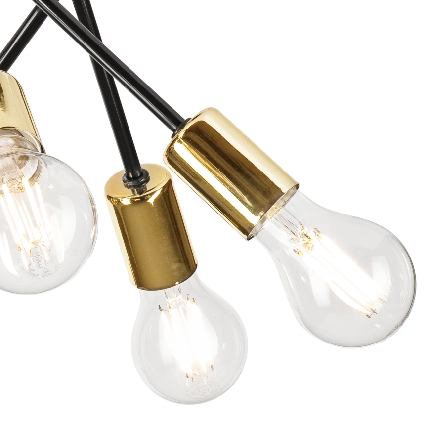 Lámpara colgante PRIYA 5xE27/15W/230V negro