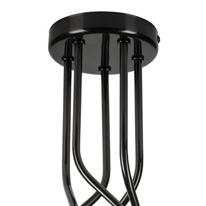 Lámpara colgante PRIYA 5xE27/15W/230V negro