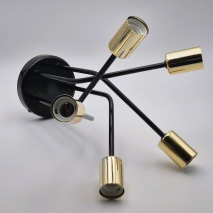 Lámpara colgante PRIYA 5xE27/15W/230V negro