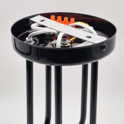 Lámpara colgante PRIYA 5xE27/15W/230V negro