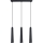 Lámpara colgante PRYSM 3xG9/8W/230V negro