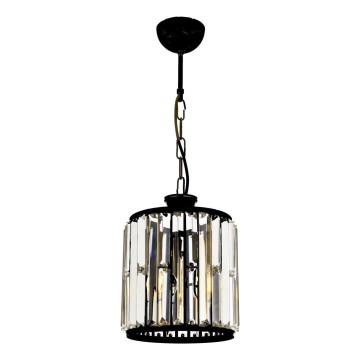 Lámpara colgante PUNE 1xE27/40W/230V negra