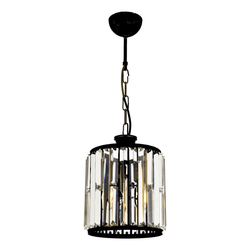 Lámpara colgante PUNE 1xE27/40W/230V negra