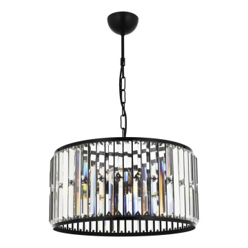 Lámpara colgante PUNE 3xE27/40W/230V negra