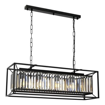 Lámpara colgante PUNE 4xE27/40W/230V negra