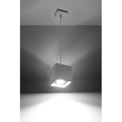 Lámpara colgante QUAD 1 1xGU10/40W/230V blanco