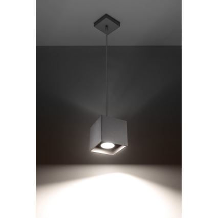 Lámpara colgante QUAD 1 1xGU10/40W/230V gris