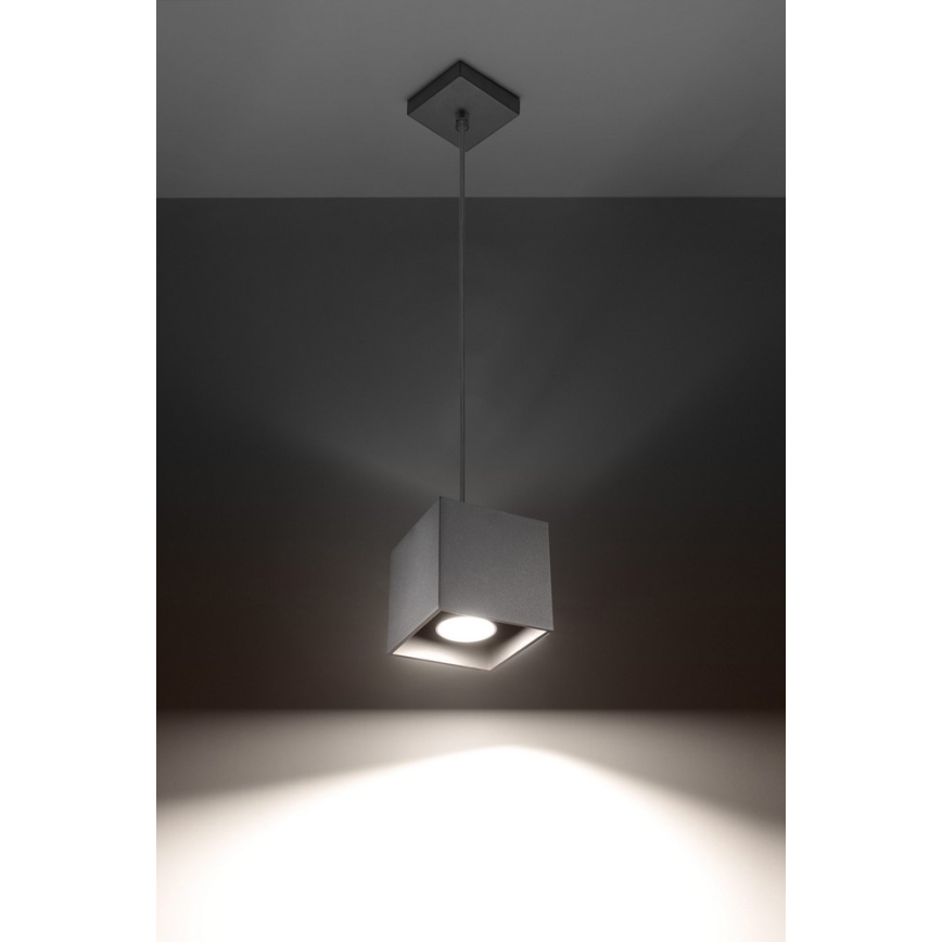 Lámpara colgante QUAD 1 1xGU10/40W/230V gris