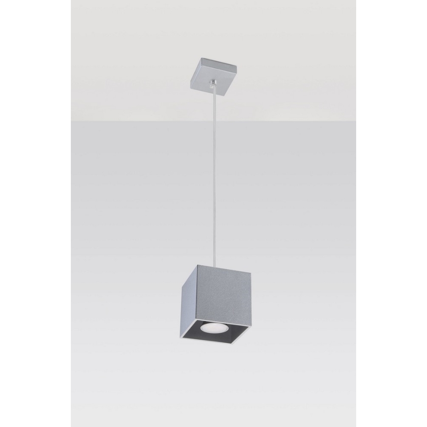 Lámpara colgante QUAD 1 1xGU10/40W/230V gris