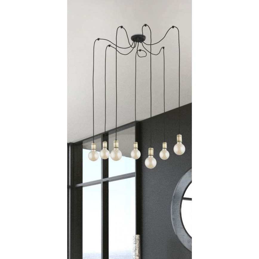 Lámpara colgante QUALLE 5xE27/60W/230V araña
