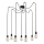 Lámpara colgante QUALLE 7xE27/60W/230V araña